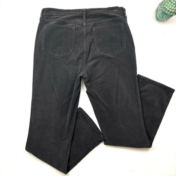 NYDJ Dark Gray “80’s” Corduroy Midrise Stretch Straight Leg Pants Size 10P - Picture 7 of 15